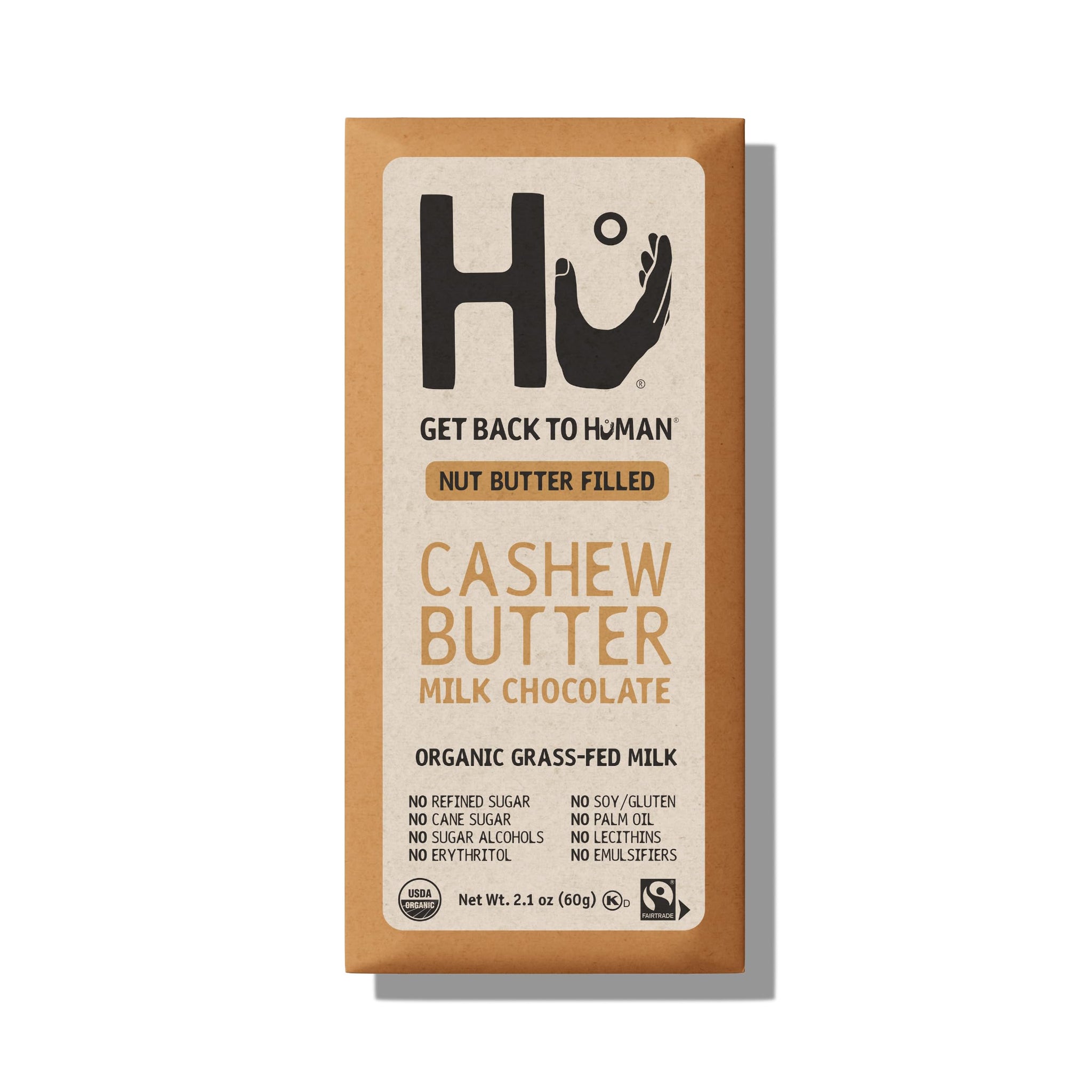 Hu Kitchen Organic Cashew Butter Milk Chocolate Bar, 2.1 OZ