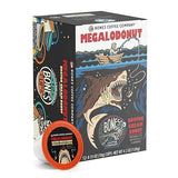 Bones Coffee Company Megalodonut, Boston Cream Donut Flavored Coffee Pods, Low Acid Medium Roast Single-Serve Bones Cups, Compatible with Capsule