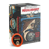 Bones Coffee Company Megalodonut, Boston Cream Donut Flavored Coffee Pods, Low Acid Medium Roast Single-Serve Bones Cups, Compatible with Capsule