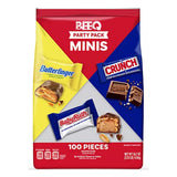 BeeQ Bag (100 ct.) Assorted Chocolate Candy Variety Pack - Bulk Halloween Candy Variety Pack - Fun Size Chocolate Candy Bars