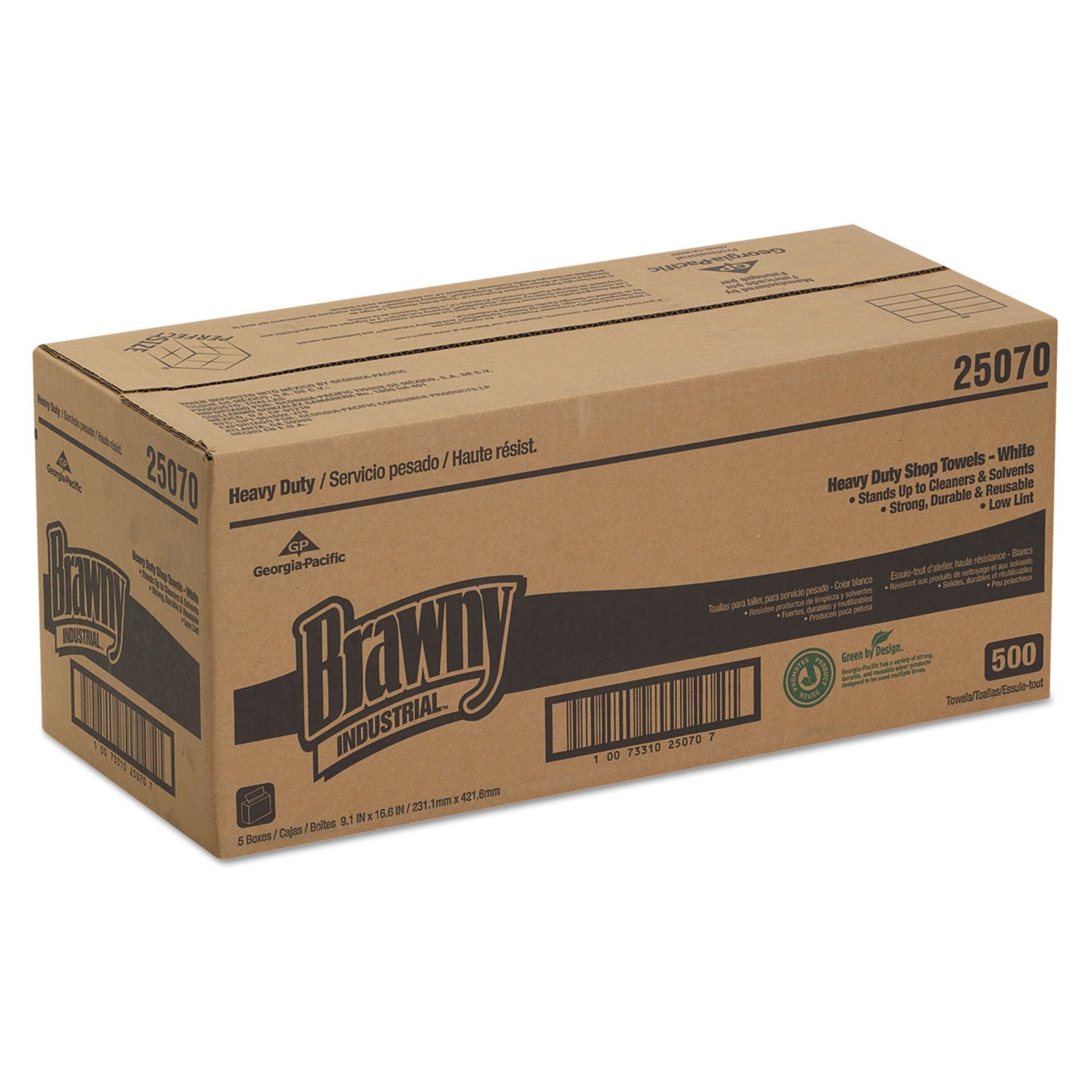 Medium Weight HEF Shop Towels, 9 1/8 x 16 1/2, 100/Box, 5 Boxes/Carton