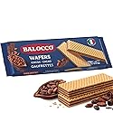 Balocco Cocoa Wafer Cookies 6.1 Oz (175g) - Crispy Italian Wafer Cookies with 2 Layers of Cocoa Cream, Made with Pure Cacao Butter, Non-GMO, Product