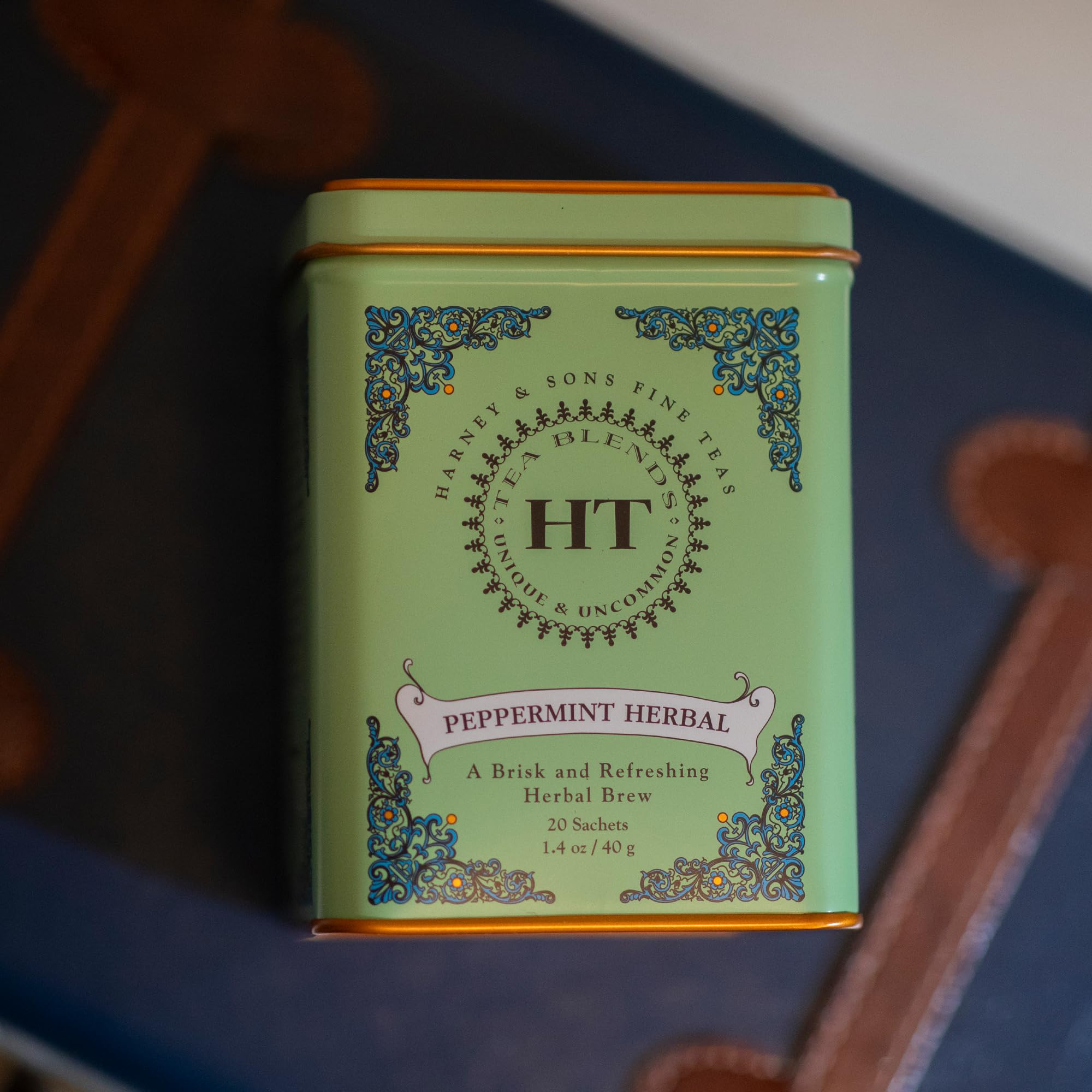 Harney & Sons Peppermint Herbal Tea Sachets, Caffeine Free Mint Tea, Refreshing Peppermint Tea, 20 Count