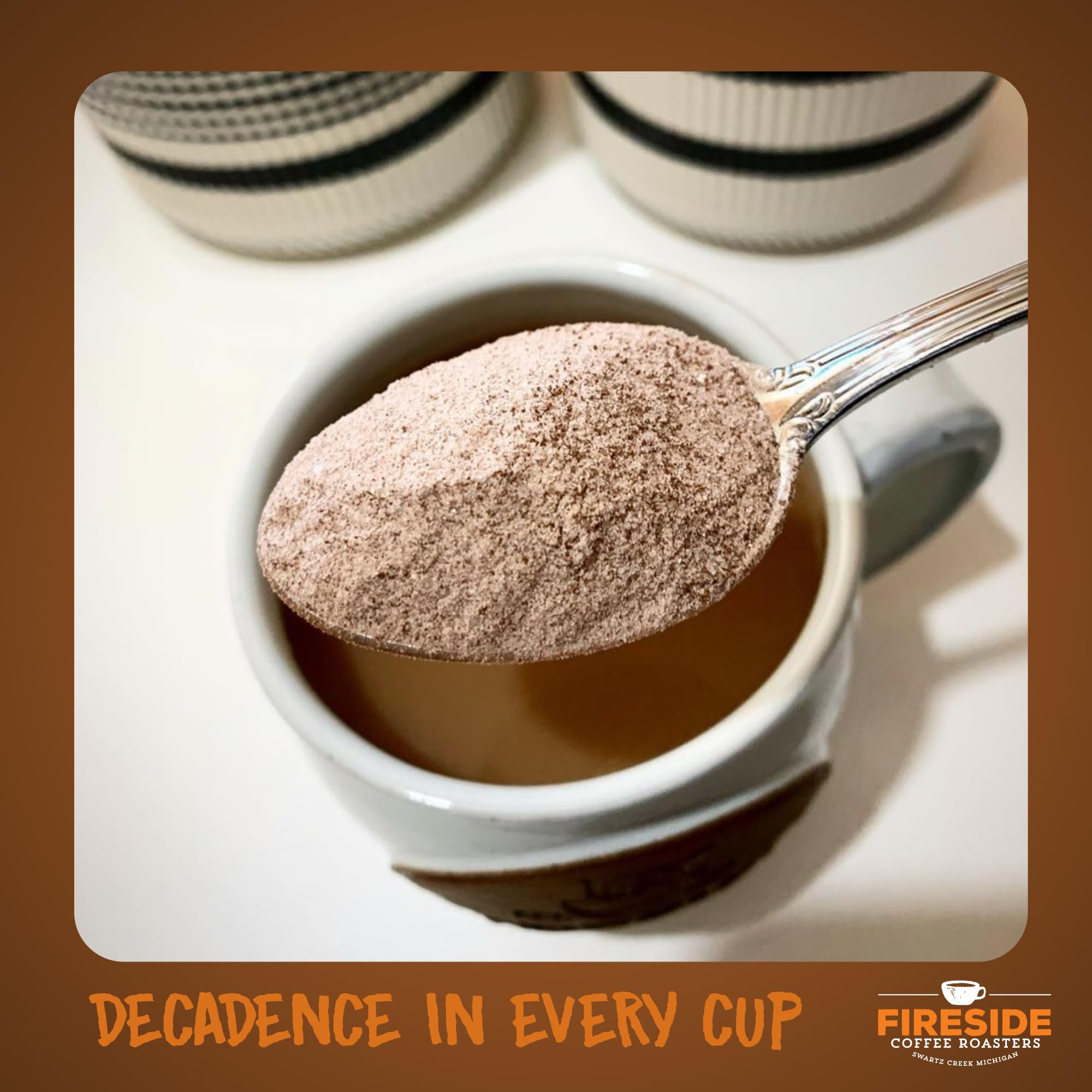 Fireside Coffee Irish Cream Cafe Mocha - Premium Instant Coffee Chocolate Blend - Versatile Caffeinated Drink Mix for Hot, Iced, Milkshake, and Mocha