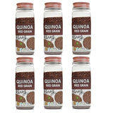 Pereg Red Grain Quinoa (12 Oz x 6 Pack) - Rich in Fibres, Proteins & Iron - Non-GMO, All Natural & Gluten-Free - Ancient Superfood Red Quinoa Grains - Vegetarian & Vegan