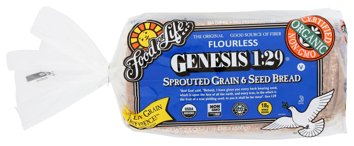 Food for Life Organic Genesis 1:29 Sprouted Grain And Seed Bread, 24 OZ
