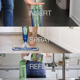 Bona Multi-Surface Hard Floor Cleaner Spray Mop Cartridge - 34 fl oz - Unscented - Refillable - Residue-Free Floor Cleaning Solution for Bona Spray