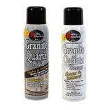 Rock Doctor Granite and Quartz Cleaner and Polish Set 18 oz Each Streak-Free Stone Cleaner with Carnauba Shine Safe for Marble, Tile, Travertine