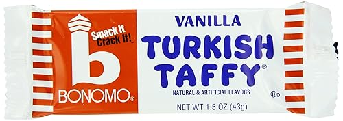 Bonomo Turkish Taffy Bar, Vanilla, 1.5 Ounce (Pack of 24)