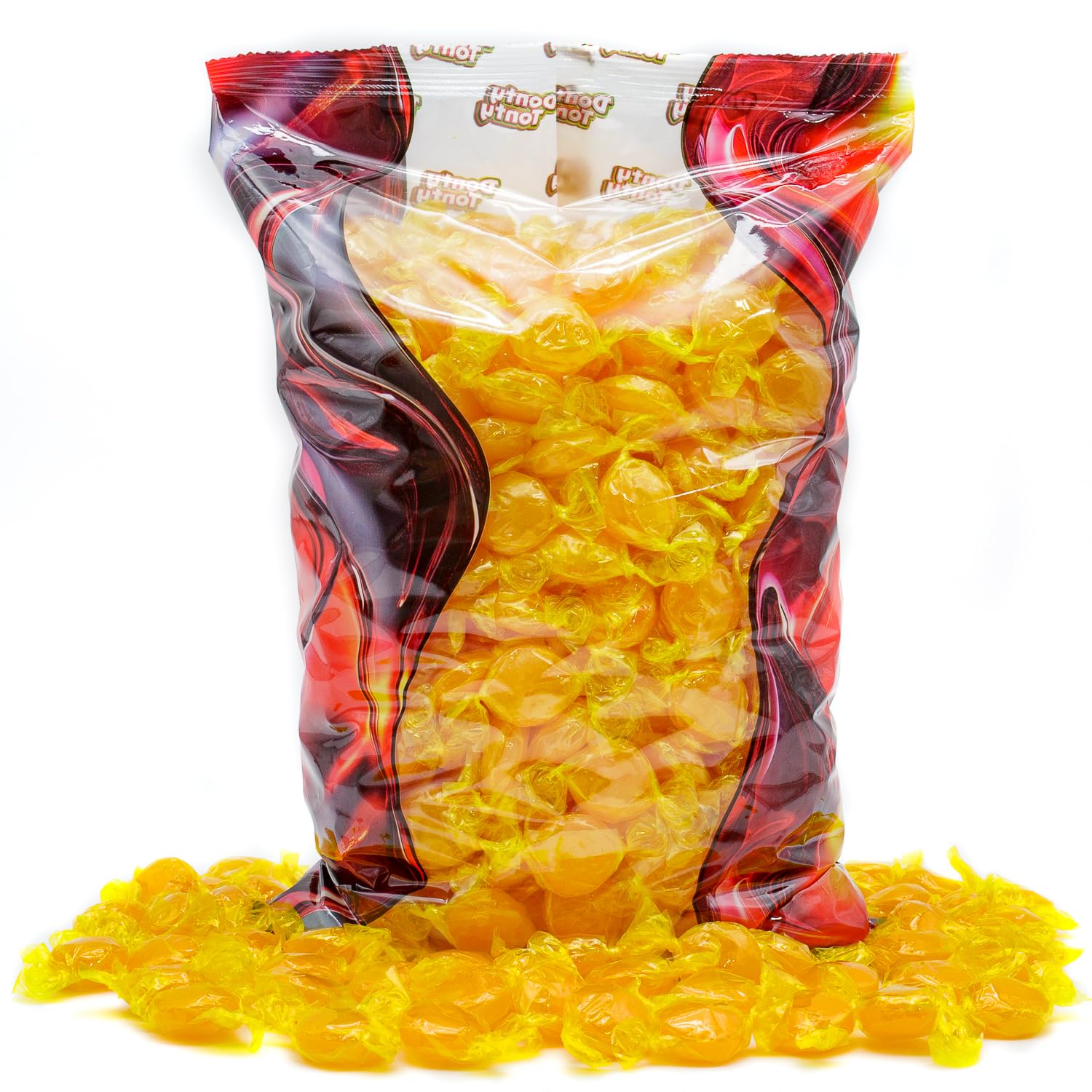 BUTTERSCOTCH Hard Candy Discs 5 lb - Bulk Bag, Individually Wrapped, Sweet Gourmet Candies, Old Fashioned