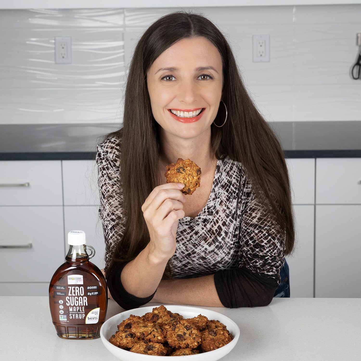 Wholesome Yum Zero Sugar Maple Syrup (Keto Maple Syrup) With Monk Fruit & Allulose - Natural Sugar Free Pancake Syrup - No Artificial Colors Or Flavors, Non GMO, Low Carb, Gluten-Free, Vegan (Plastic bottle - 12 fl oz)