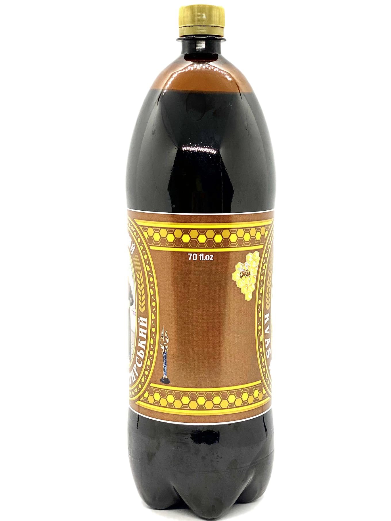 Ukrainian Monastery "Monastyrskiy" Kvas Rye Bread Drink with Honey 67.6 fl oz / 2L - Pack of 3