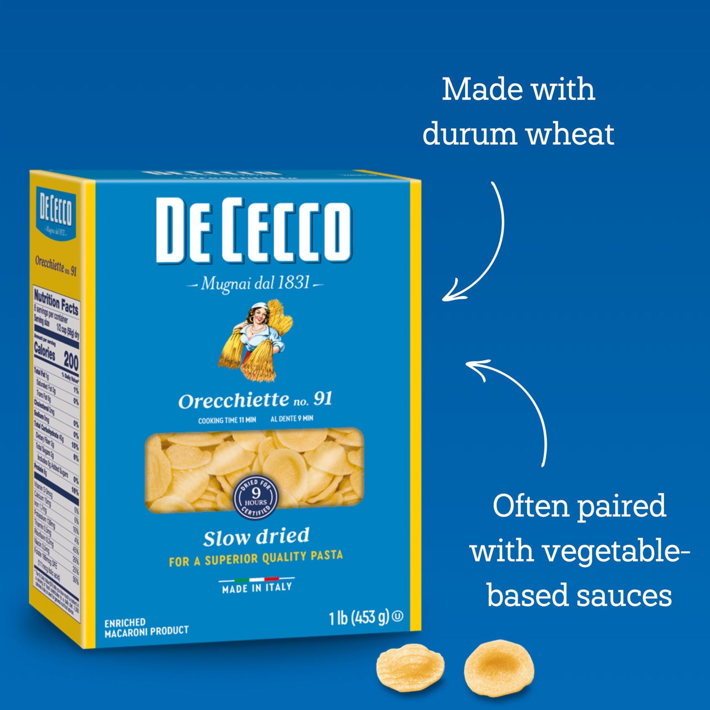 Orecchiette Pasta #91 16 Ounces (Case of 20)