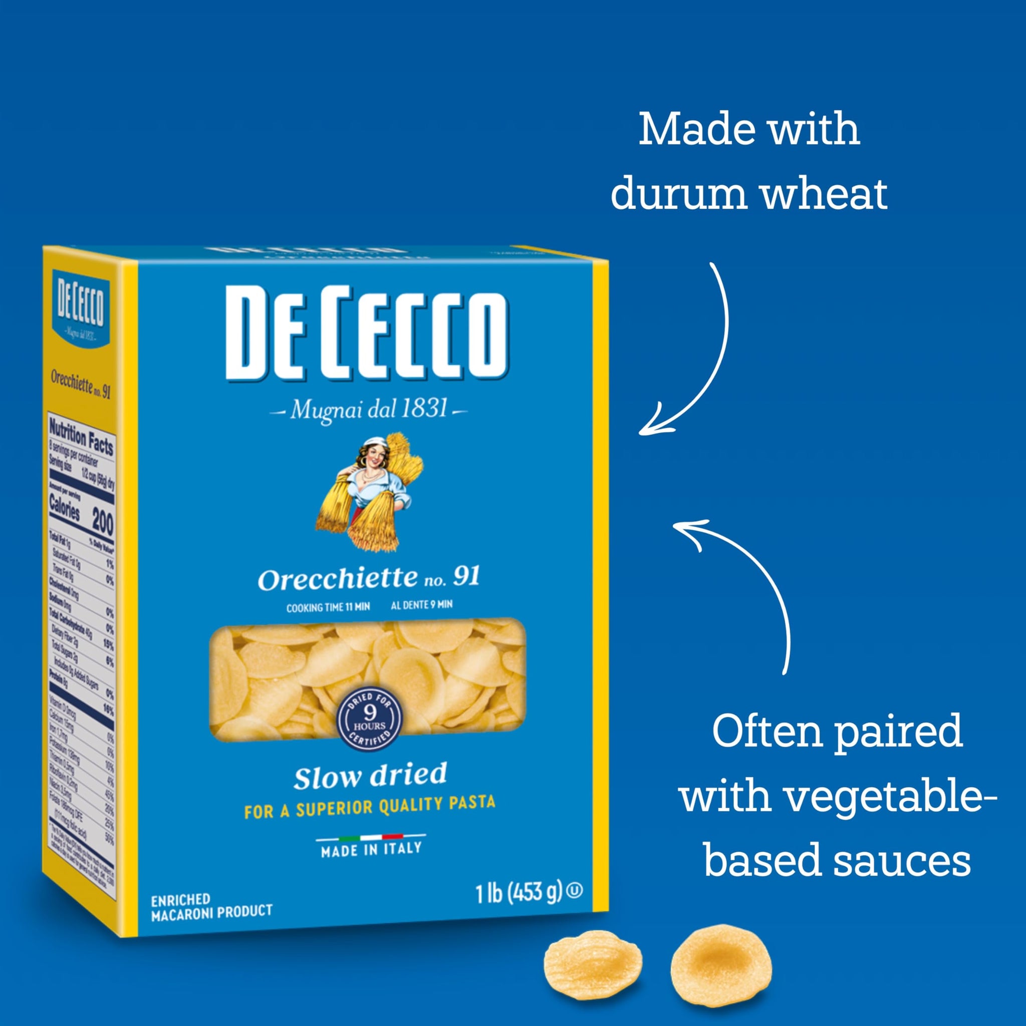 Orecchiette Pasta #91 16 Ounces (Case of 20)