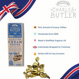 Charles Butler Clotted Cream Toffees 6.7 Oz (Pack of 3) | Handmade English Creamy Toffee Candy Individually Wrapped | Old-Fashioned British Sweets