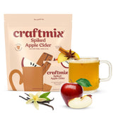 Craftmix Spiked Apple Cider Cocktail & Mocktail Drink Mixer, Skinny Mixes - Water Flavoring Packets - Made With Real Fruit - Vegan, Low-Carb
