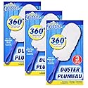 3 Packs Scrub Buddies 360 Degree Static Dusters 3 Handles 6 Dusters Clean Wood and Metal
