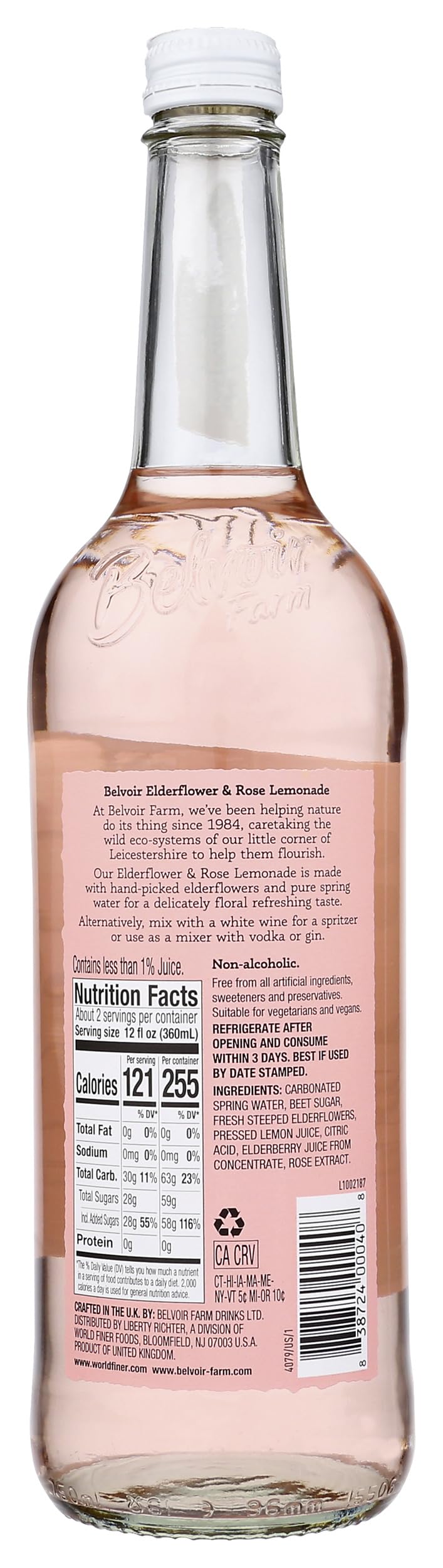 Belvoir Bev Elderflower & Rose Natural, 750 ml