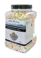Assorted Party Mints By Medley Hills Farm in Reusable Container 1.5 lbs. - Great wedding mints for guests, baby shower or birthday party - Product