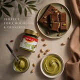 BISVUA Premium Pistachio Cream, 7 Oz (200g) - Natural Sweet Pistachio Butter Spread for Dubai Chocolate Bar, Knafeh & Kataifi | No Palm Oil
