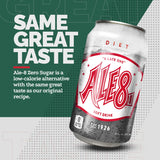 Ale 8 One Ginger Ale Soda with a Caffeine Kick & Hint of Citrus - Original Flavor - Zero Sugar - 12 Pack, Case of 12 Oz Cans - Sugar Free Ginger Soft