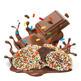 Christmas Dark Chocolate Nonpareils Candy by Its Delish, 5 Lbs Bulk Bag | Christmas Themed Chocolate Candy with Red Green and White Non Pareils