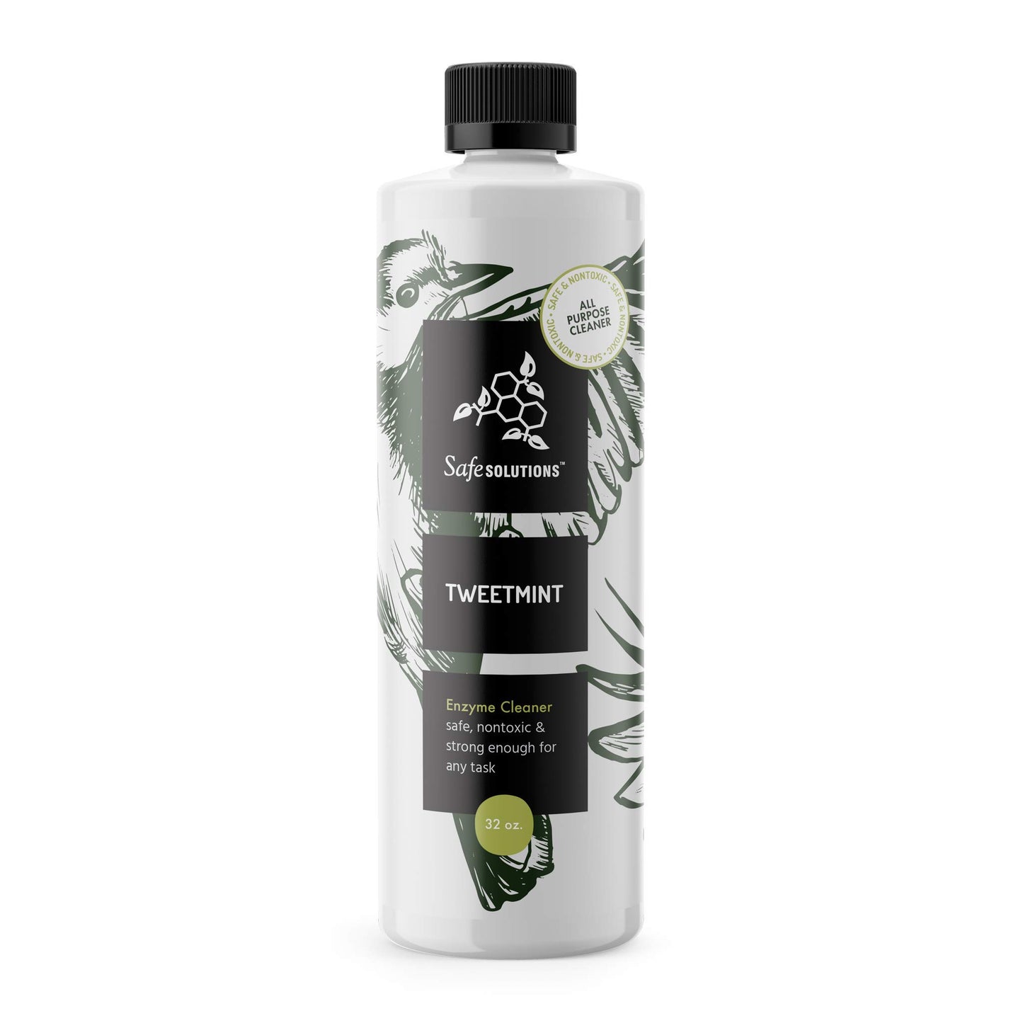 Safe Solutions Best Natural Cleaning Product - TweetMint All Purpose Non-toxic Enzyme Cleaner (32 Oz.)