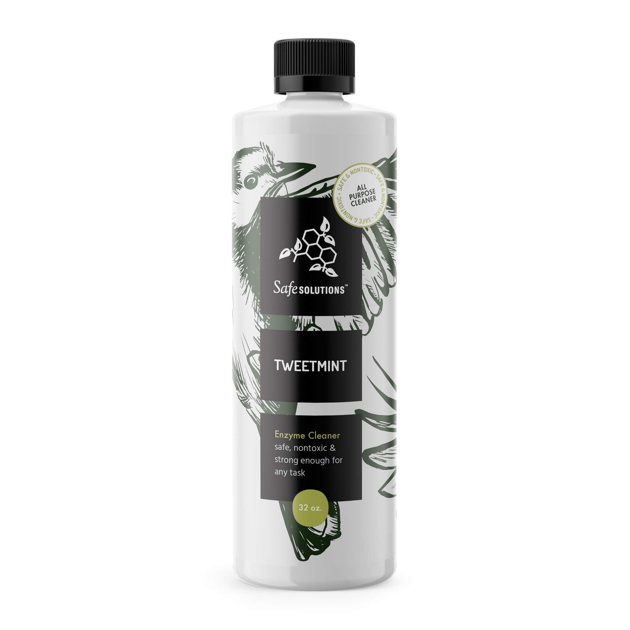 Safe Solutions Best Natural Cleaning Product - TweetMint All Purpose Non-toxic Enzyme Cleaner (32 Oz.)