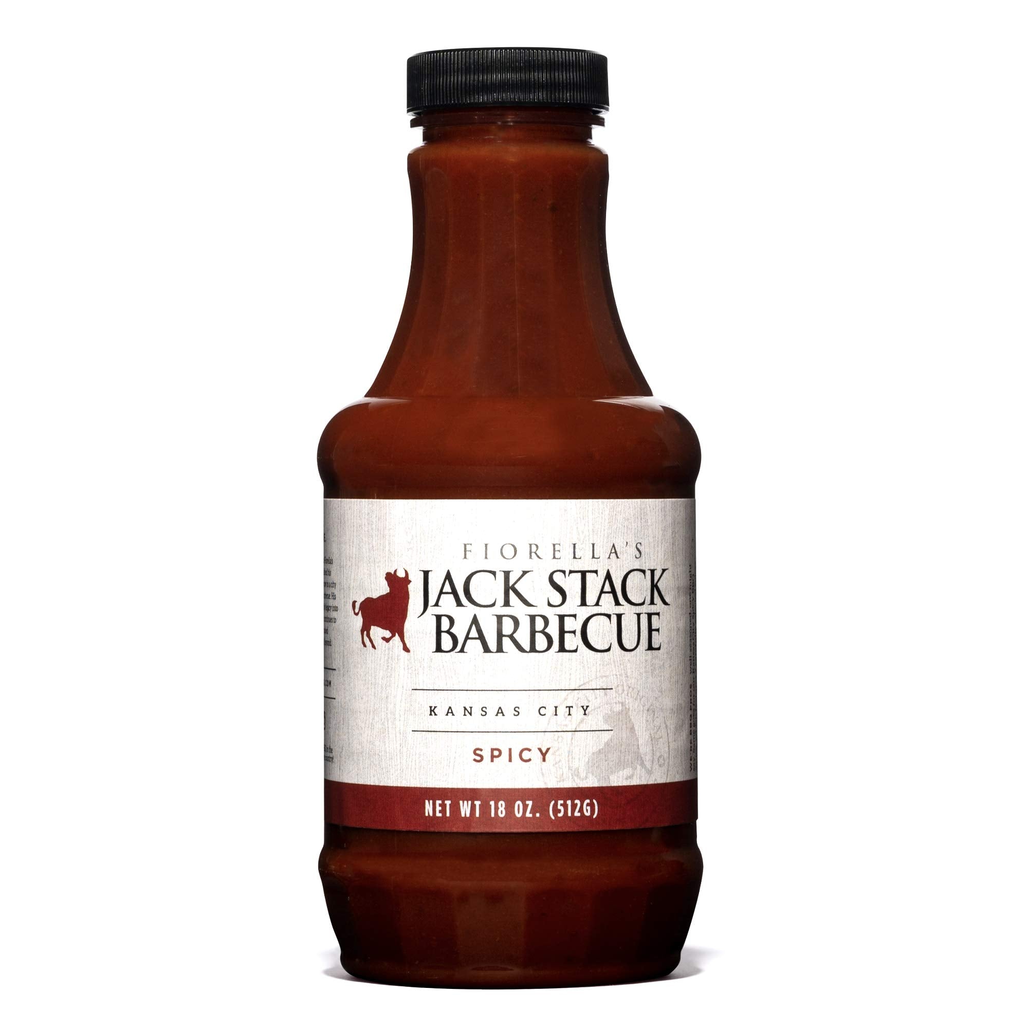 Jack Stack Barbecue Spicy Sauce - Kansas City BBQ Sauce - Spicy Smoked KC BBQ Sauce (2 Pack, 18oz Bottles)