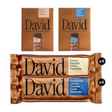 David Bronze High Protein Bars - Cookie Dough Caramel Chocolate Crunch & S'mores Chocolate Crunch Flavored Bar - 0g of Sugar, Low Carb, Gluten Free