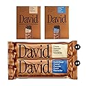 David Bronze High Protein Bars - Cookie Dough Caramel Chocolate Crunch & S'mores Chocolate Crunch Flavored Bar - 0g of Sugar, Low Carb, Gluten Free
