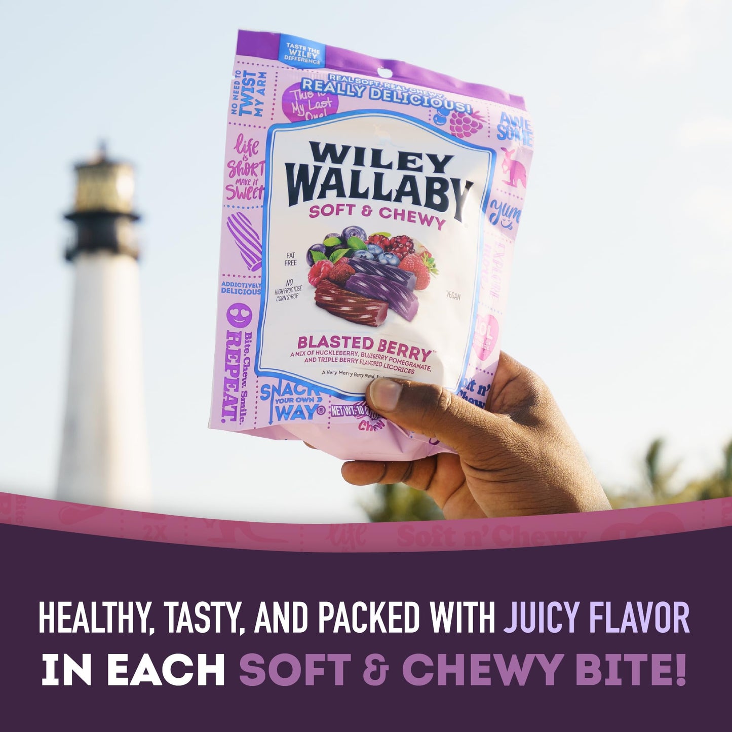 Wiley Wallaby Licorice 10 Ounce Classic Gourmet Soft & Chewy Australian Blasted Berry Candy Twists, 1 Pack