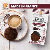 Pierre Biscuiterie French Butter Cookies Coated with Dark Chocolate 4.76 Ounce Box (Pack of 1)