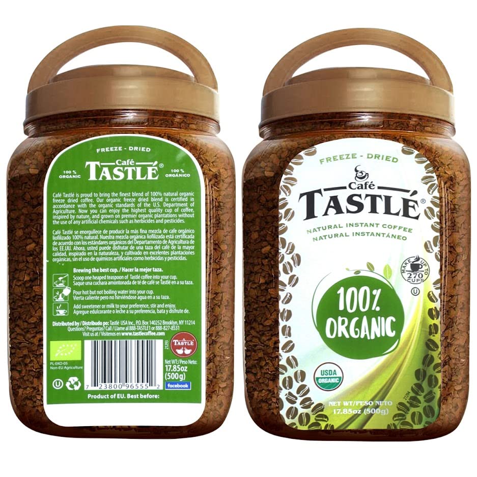 Cafe Tastlé 100% Organic Instant Coffee, 17.85 Ounce