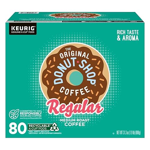 The Original Donut Shop Regular, Single-Serve Keurig K-Cup Pods, Medium Roast Coffee Pods, 100 Count (Box of 1)