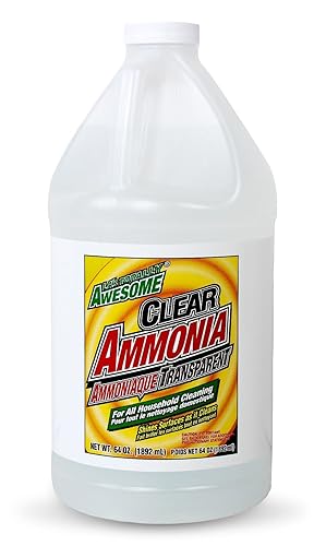 La's Totally Awesome Clear Ammonia, 64 oz, Multipurpose, Multi-Surface Cleaning Solution