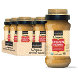 Khazana ORGANIC Chicken Korma Indian Simmer Sauce - 6 x 12.7oz Jars | Non-GMO, Vegan, Gluten Free, Kosher | Authentic Indian Meals Made Easy at Home!