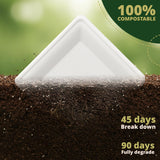 100% Compostable 6" Square Paper Plates [50-Pack] - BPI Certified & ASTM compliant - [6 Inch] Heavy Duty, Eco-Friendly, Biodegradable Bagasse Dinner