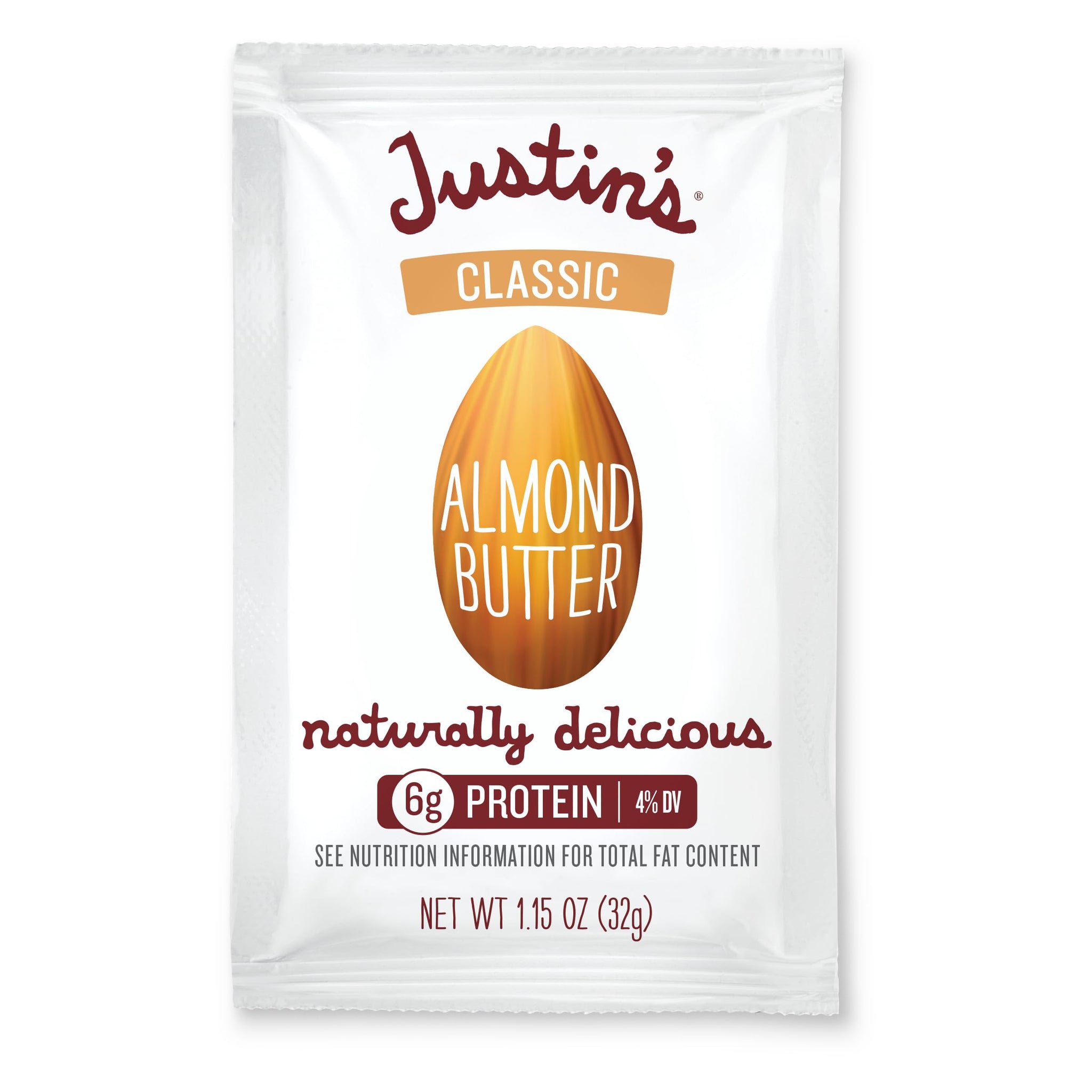 Justins, Almond Butter Classic Squeeze Pack, 1.15 Ounce