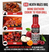 Heath Riles BBQ Cherry Apple Habanero BBQ Glaze - Rib Candy Apple Cherry Habanero, Sweet & Spicy Rib Glaze for Pork or Ham - 80+ BBQ Championships, 12