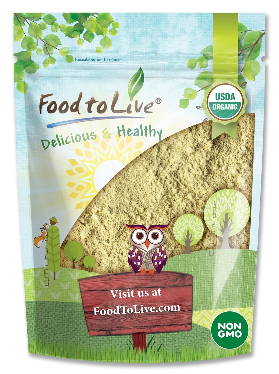 Food to Live - Organic Fenugreek Powder, 4 Pounds - Non-GMO, Raw, Ground Methi Seeds, Pure, Kosher, Vegan Superfood, Bulk, Great for Cooking, Drinks