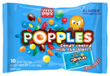 Paskesz Popples Milk Chocolate Family Pack - Naturally Colored, Dye-Free, Non-GMO, Gluten-Free, Kosher Candy-Coated Chocolate Bites - 10 single serve