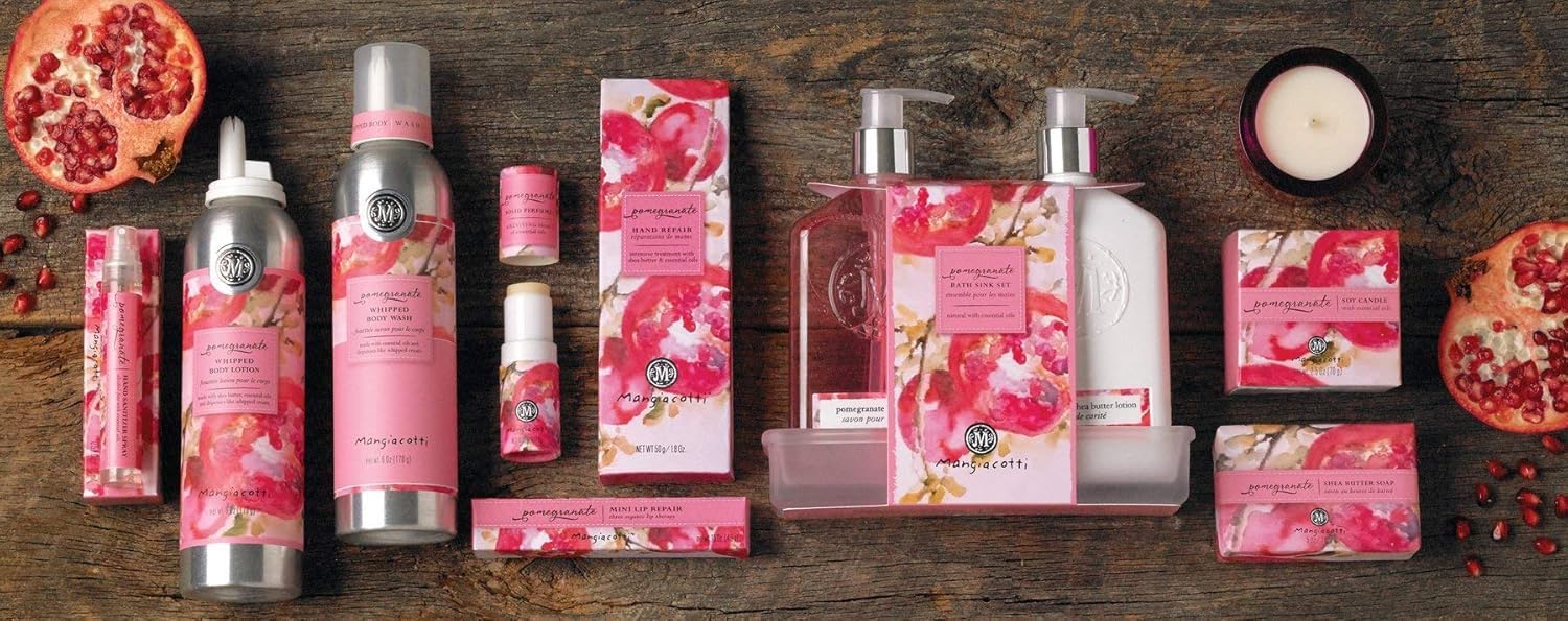 Mangiacotti Room Spritz Fabric Deodorizer Air Freshener Spray|Naturally Plant-Based with Essential Oils Room Fragrance, 8 Ounces, Pomegranate