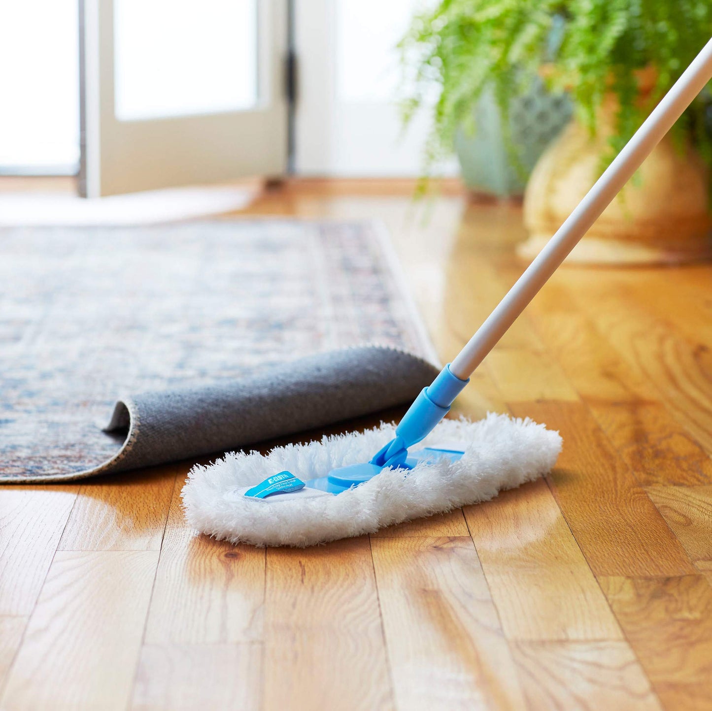 E-Cloth Flexi-Edge Floor & Wall Duster Head, Reusable Dusting Mop for Floor Cleaning, Floor Cleaner Ideal for Harword, Tile, Laminate and Other Hard