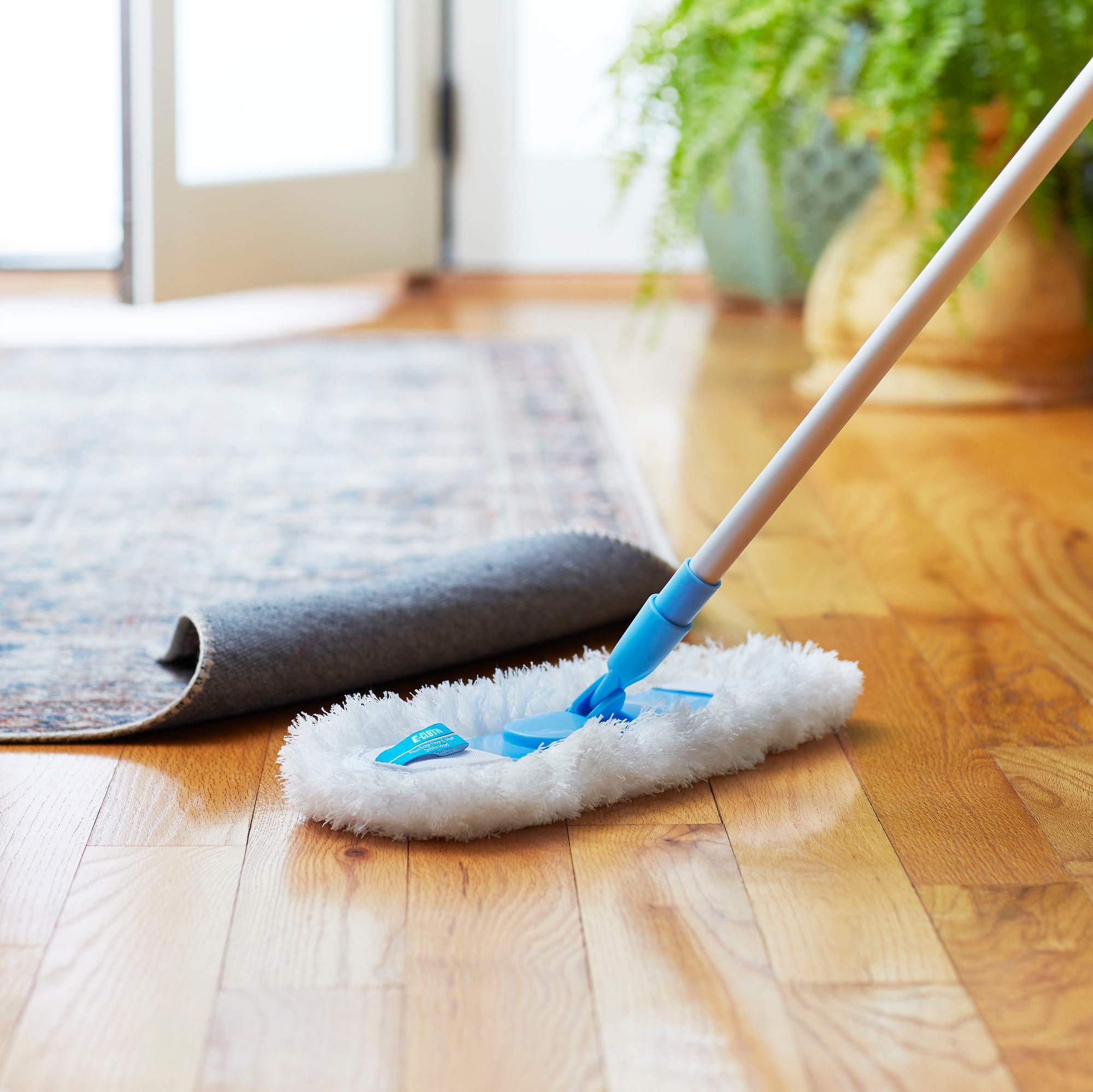 E-Cloth Flexi-Edge Floor & Wall Duster Head, Reusable Dusting Mop for Floor Cleaning, Floor Cleaner Ideal for Harword, Tile, Laminate and Other Hard