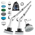 Electric Spin Scrubber, 8 in 1 Electric Cleaning Brush, Cordless Rechargeable Scrub Brush with 8 Replaceable Brush Heads, Adjustable Length and Angle