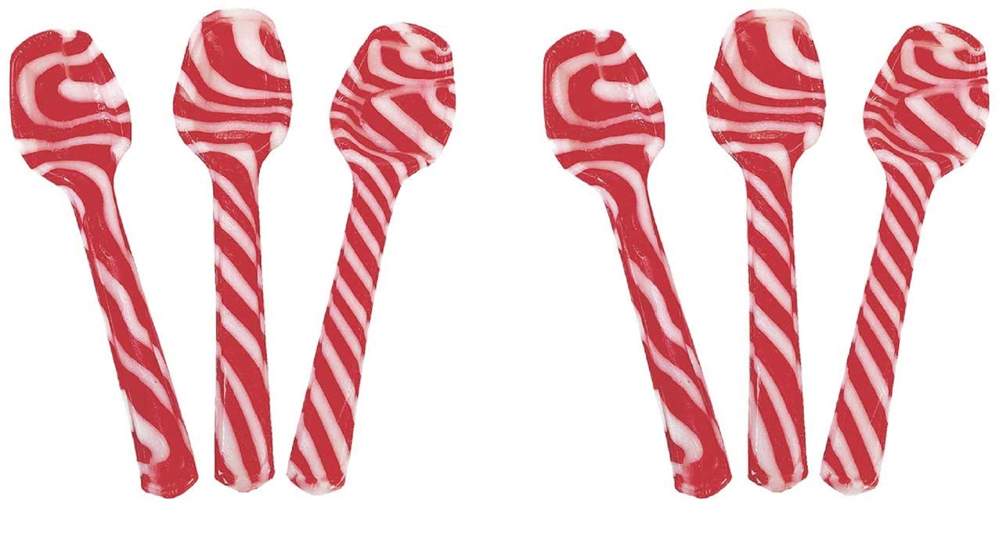 SAVYT Candy Cane Peppermint Spoons - Edible Spoons - Hot Chocolate and Coffee - Bulk Children Christmas Favors, Birthday Goody Bag Filler, Stocking