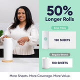 Save Trees Bamboo Paper Towels 24pk - 3600 Sheets Rolls Ultra Absorbent & Durable Eco-Friendly Paper Towels -FSC-Certified, Vegan