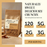 Laura's Gourmet Granola - Sinful Cinnamon Crunch - Gluten, Soy & Dairy Free - Organic Agave, Cinnamon & Pure Ground Vanilla, Vegan, Chef's Trifecta