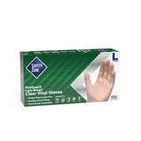 The Safety Zone GVP9-LG-HH Powder Free Clear Vinyl Gloves, Large, Case of 1,000